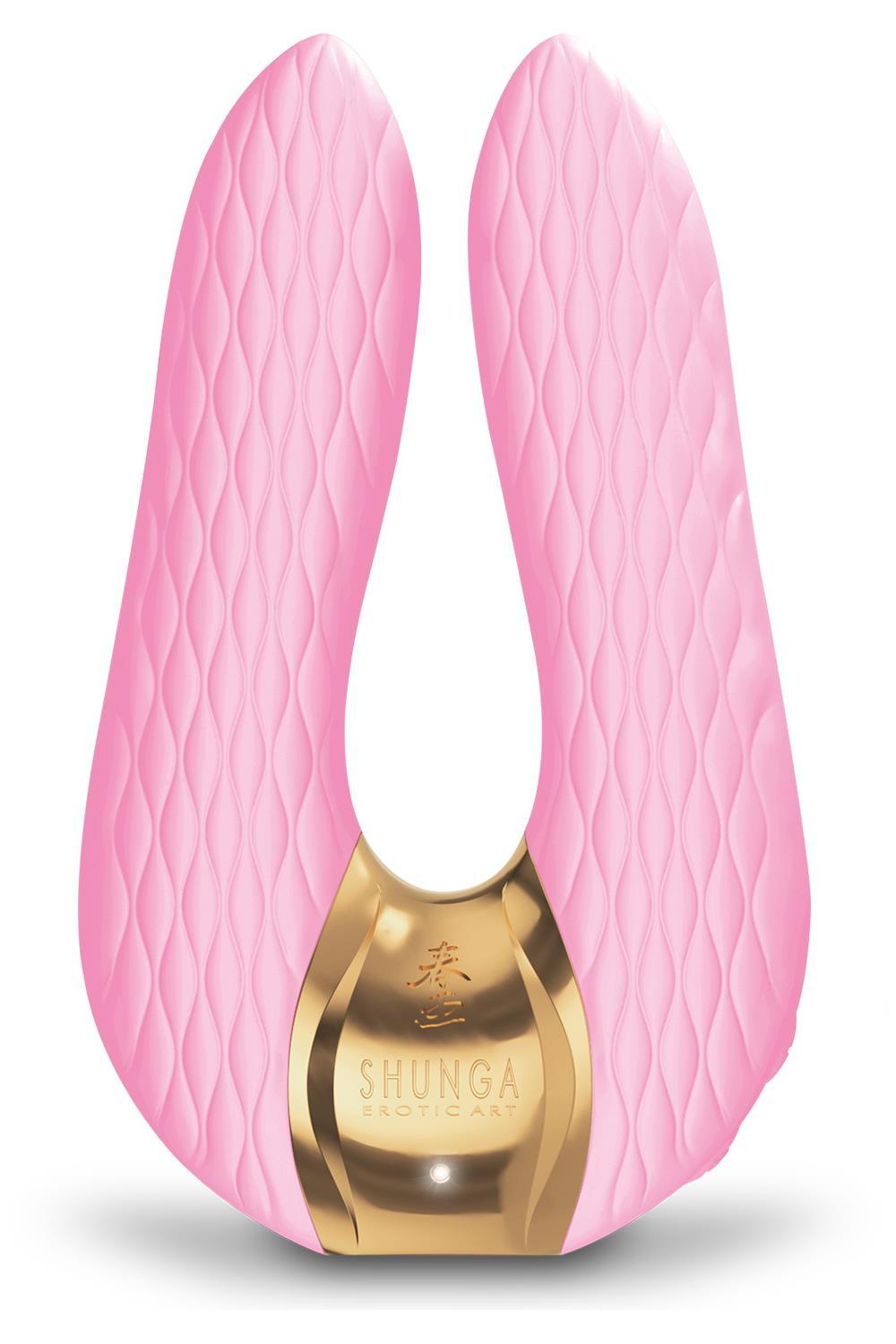 Вибратор для клитора Shunga Aiko 10,5х6,5 см Розовый (SH2021)