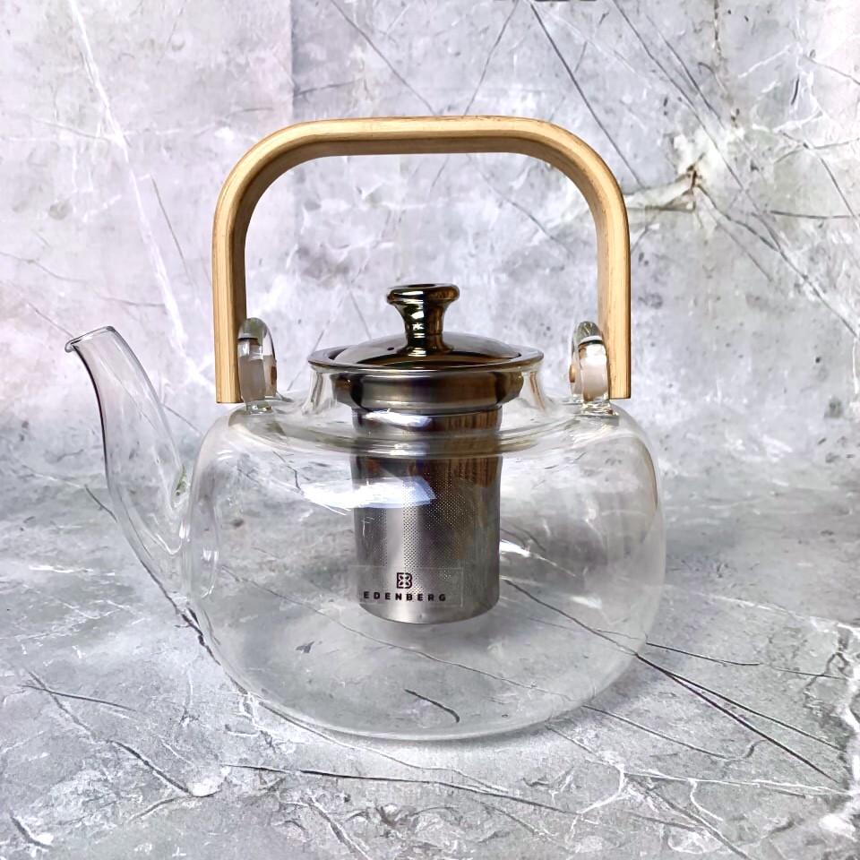Заварювальний чайник Edenberg EB-19053 сито із нержавійки/дерев'яна ручка 1500 мл (2530557538)