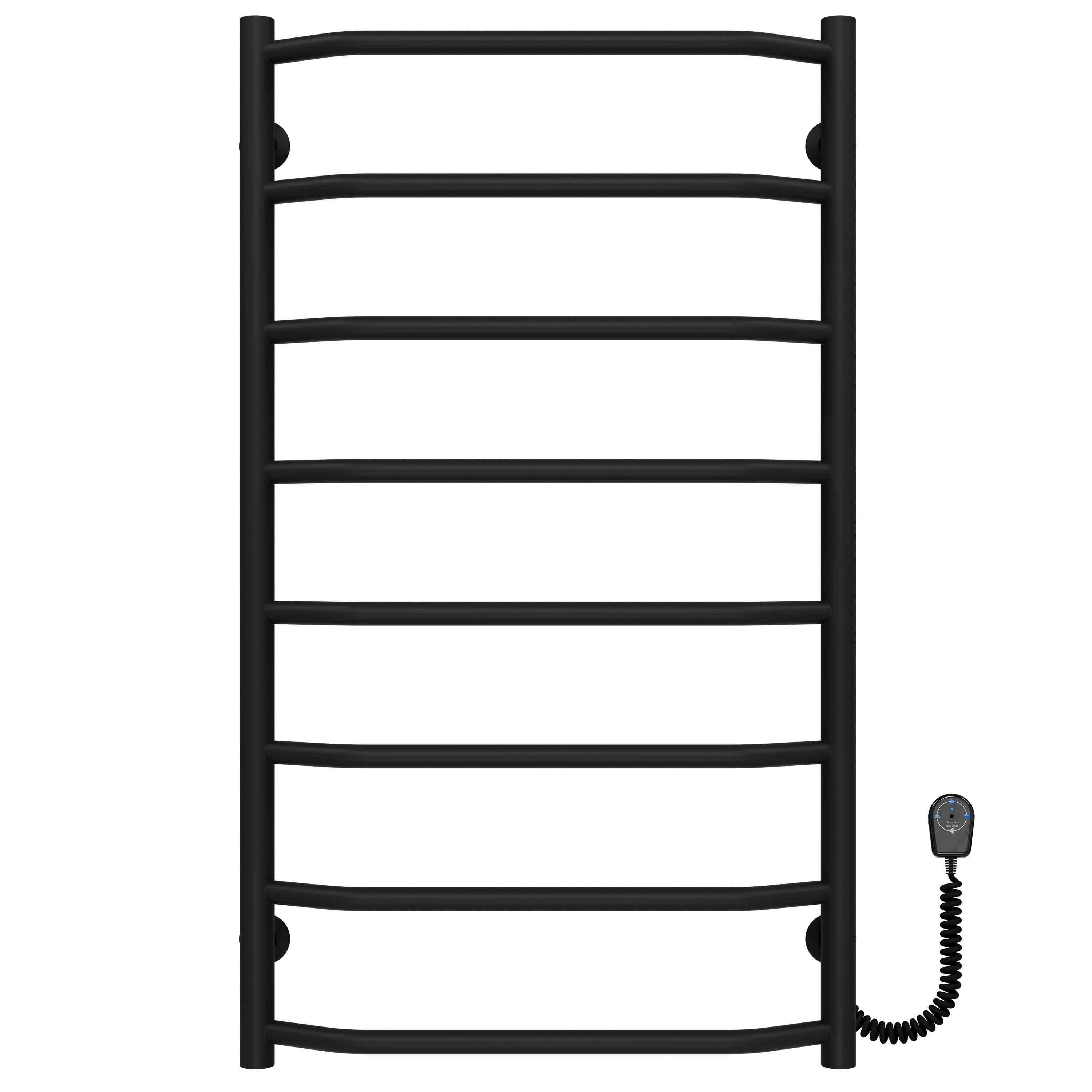 Полотенцесушитель электрический Deffi Трапеция П8 EF16 правое подключение нержавеющая сталь 500х900 мм Черный (C.TR.90.50.8.E.B.R.5)