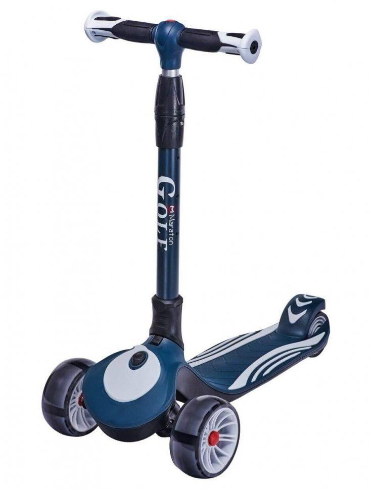 Самокат детский трехколесный складной Maraton Golf G до 80 кг подшипники ABEC 7 с регулируемым рулем Белый (Golf G-5 mt)