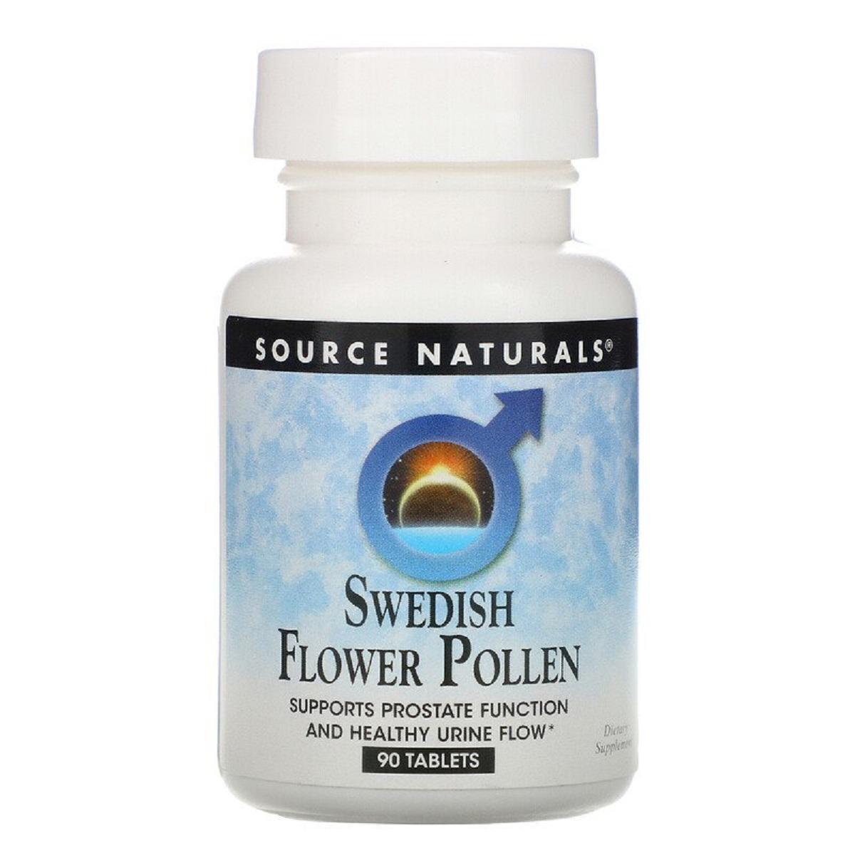 Комплекс Source Naturals Swedish Pollen Flower для поддержания функции простаты 90 таблеток