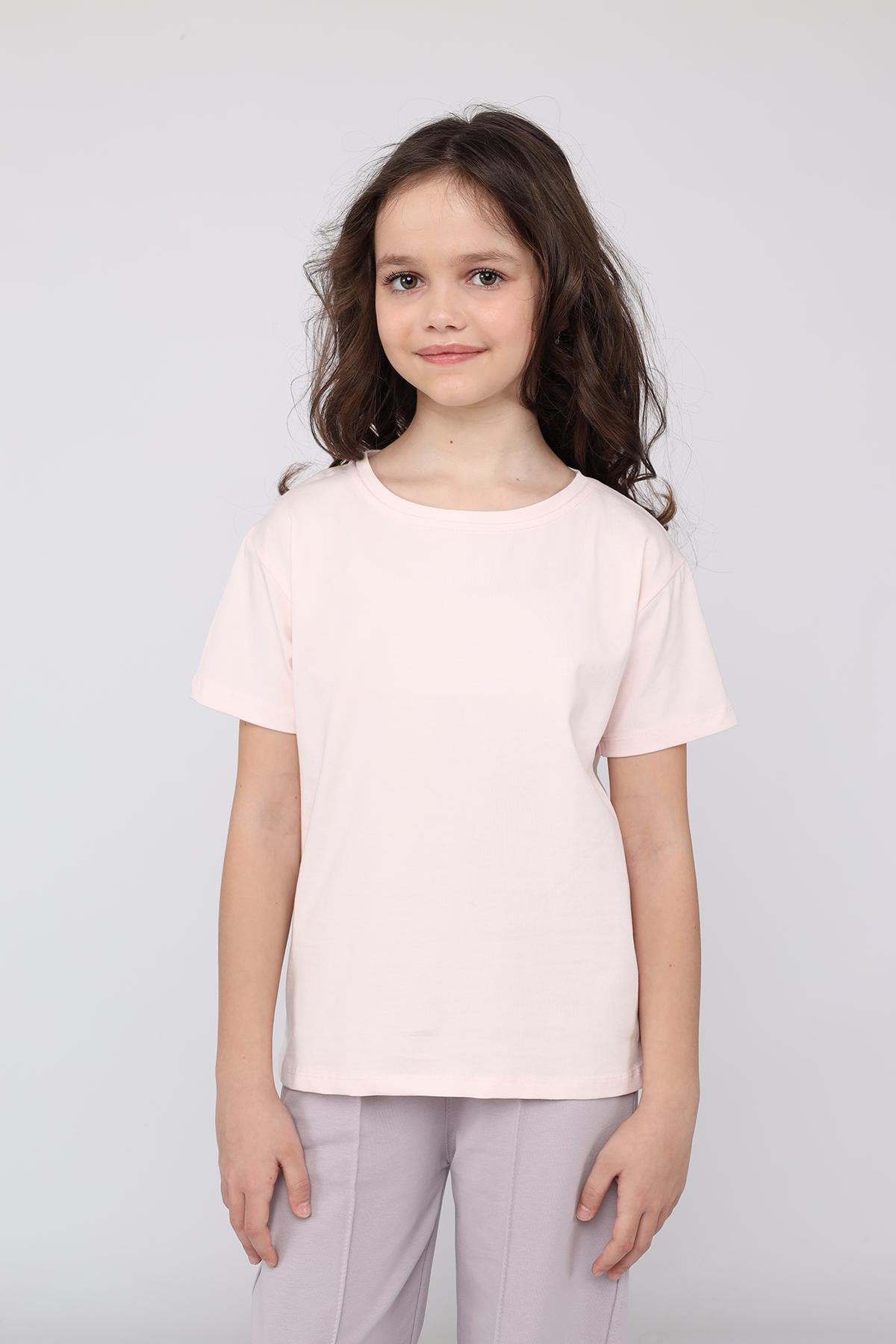 Футболка с коротким рукавом для девочки Yuki ЦБ-00290555 116 см Персиковый (SKT001101530)