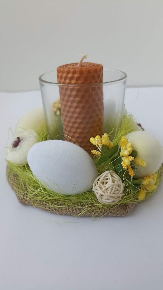 Пасхальная декоративная композиция пасхальный подсвечник (П 05)