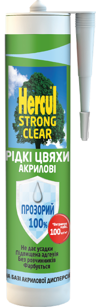 Рідкі цвяхи HERCUL STRONG CLEAR 280 мл Прозортй (16824)