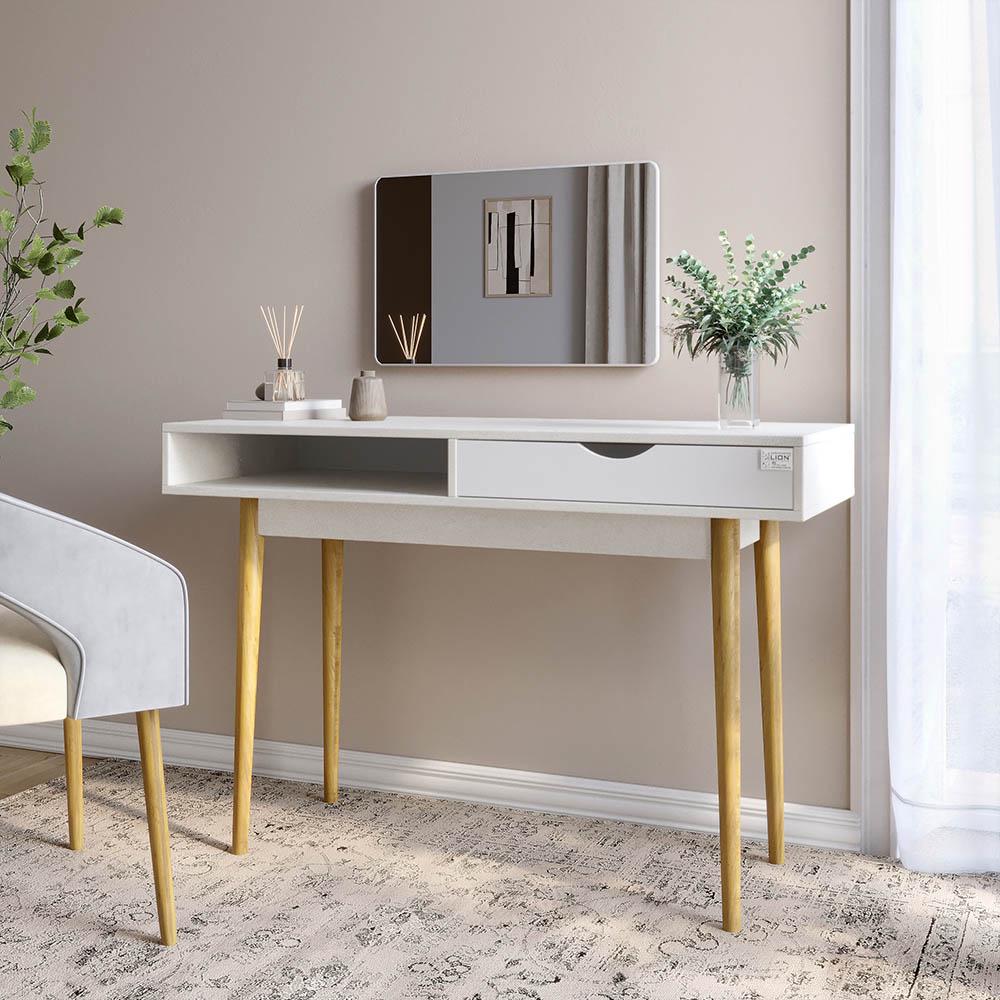 Письменный стол Lion Сканди-1 Нимфея Альба/Бетон Style (Lion-041190)