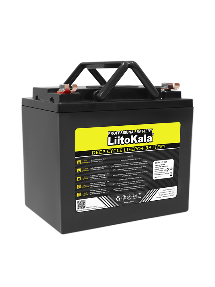 Акумулятор LiitoKala LiFePO4 12V 30 Ah з LCD дисплеем та вбудованим BMS (000989)