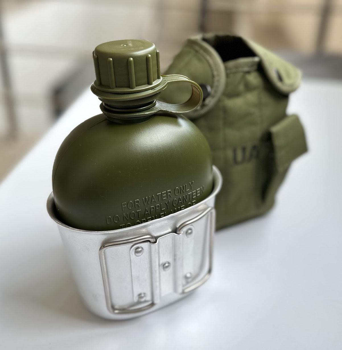Фляга армійська та чохлом Оливковий 1 л (28523648) - фото 8 Фляга армійська та чохлом Оливковий 1 л (28523648) - фото 8