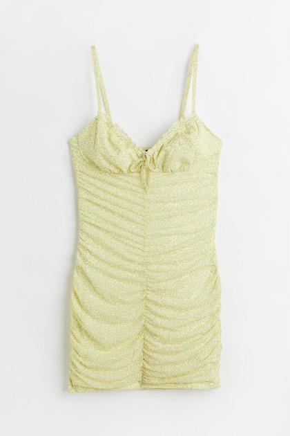 Платье H&M 1065968П Цветы XS Салатовый Платье H&M 1065968П Цветы XS Салатовый