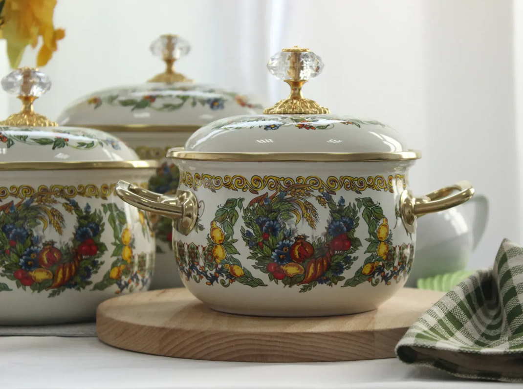 Каструля емальована VITALY Elmani з кришкою 1,5 л 14 см (763-019) - фото 5 Каструля емальована VITALY Elmani з кришкою 1,5 л 14 см (763-019) - фото 5