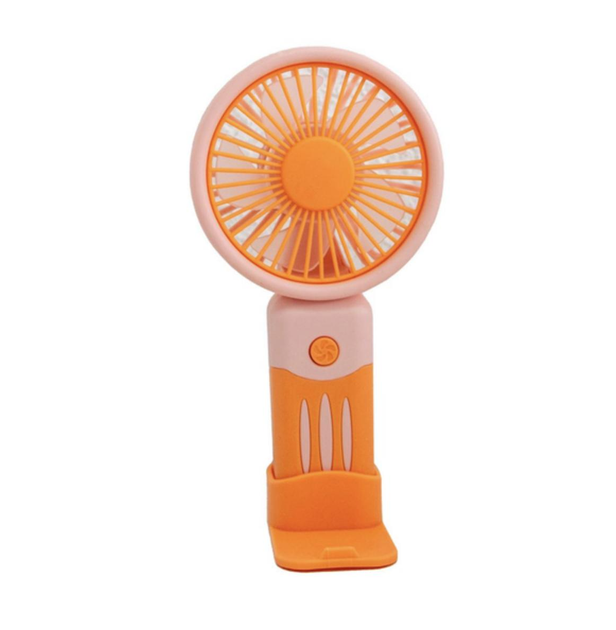 Вентилятор акумуляторний JX-991 USB з тримачем для смартфону 2 Вт Помаранчевий (ML-04461-2) - фото 2