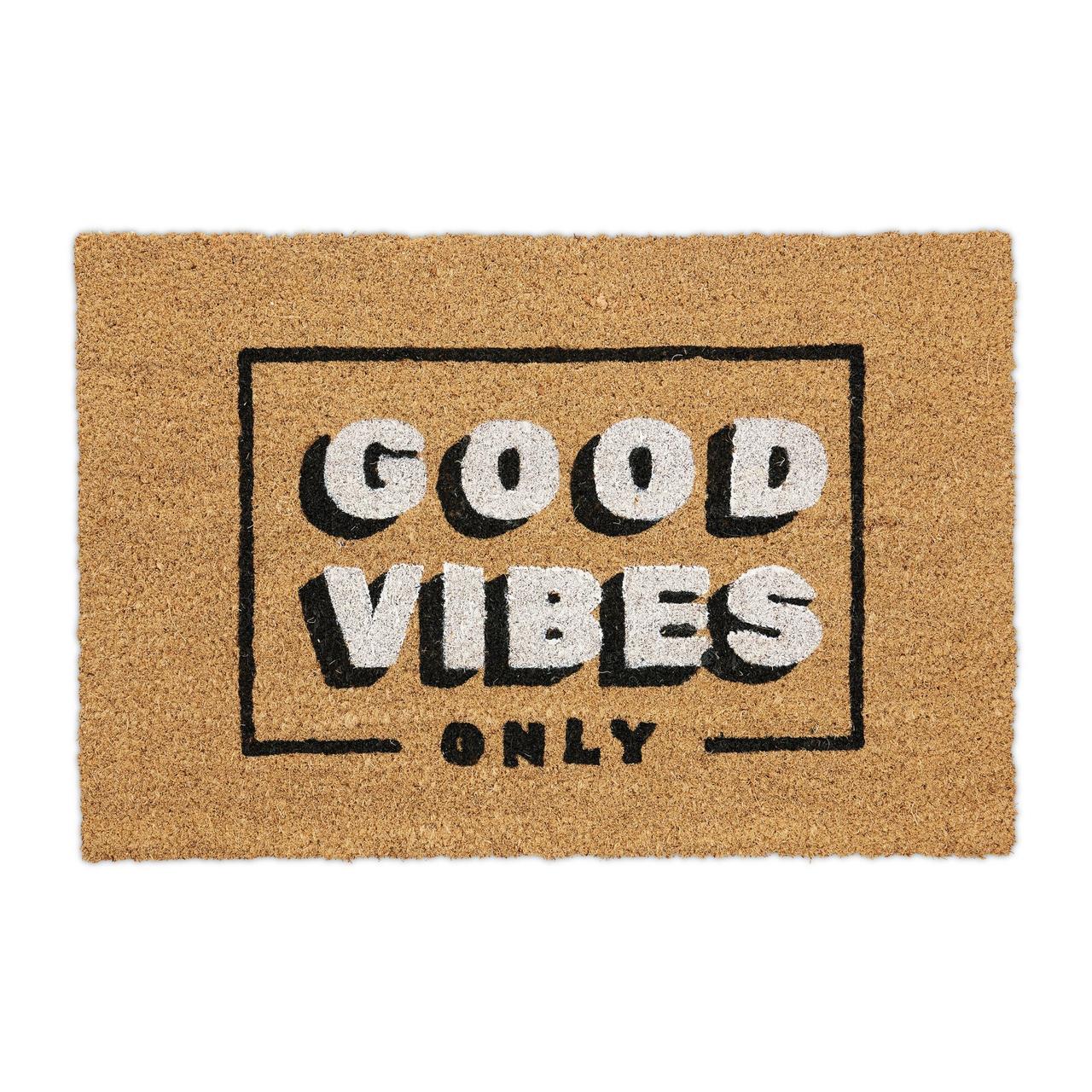 Коврик Relaxdays Good Vibes Only из кокосового волокна 60x40 см (10046198)
