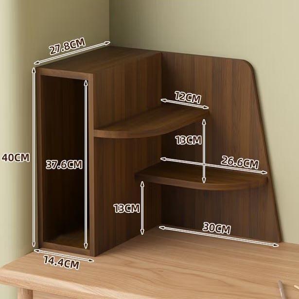 Полка-надстройка настольная из дерева Зенара латте (АКД-007516)