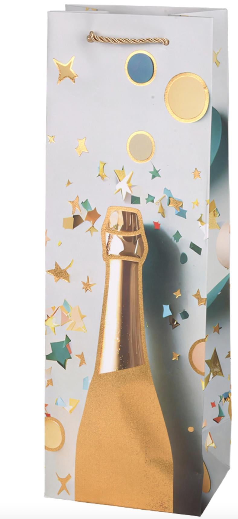 Пакет подарочный бумажный под бутылку Party 12х10х35 см (R34804)
