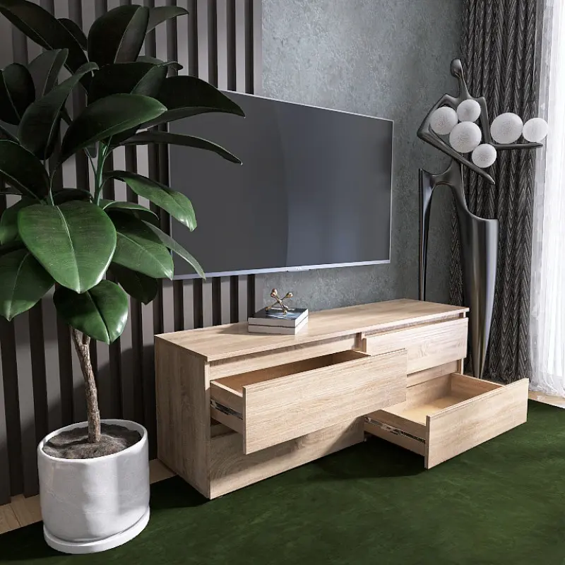 Тумба под ТВ Эверест ЛТВ-1400 Лайт 140х38х49 см Дуб Сонома (23390536)