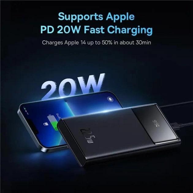 Повербанк BASEUS Star Lord 10000 mAh 22,5 W із швидкою зарядкою QC3.0+PD3.0 Black (PPXJ100001) - фото 9