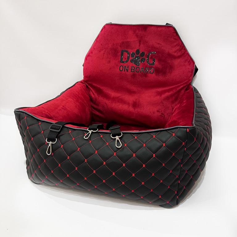 Автокрісло для собак Amore mio Cane Medium до 10 кг 60х50х25 см Black/Red (CS-0035) Автокрісло для собак Amore mio Cane Medium до 10 кг 60х50х25 см Black/Red (CS-0035)