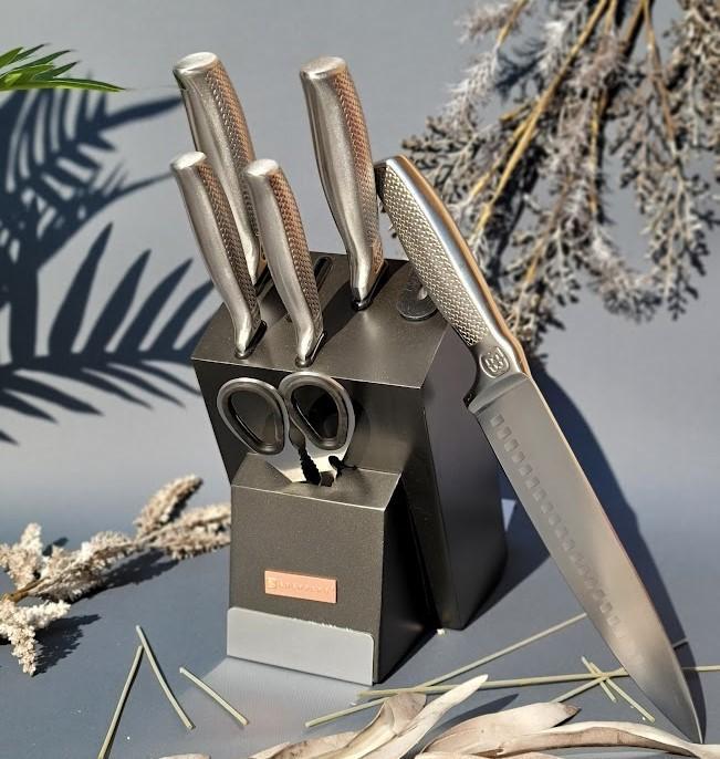 Набор кухонных ножей с деревянной подставкой Edenberg EB-11023 7 предметов (2530555726) Набор кухонных ножей с деревянной подставкой Edenberg EB-11023 7 предметов (2530555726)