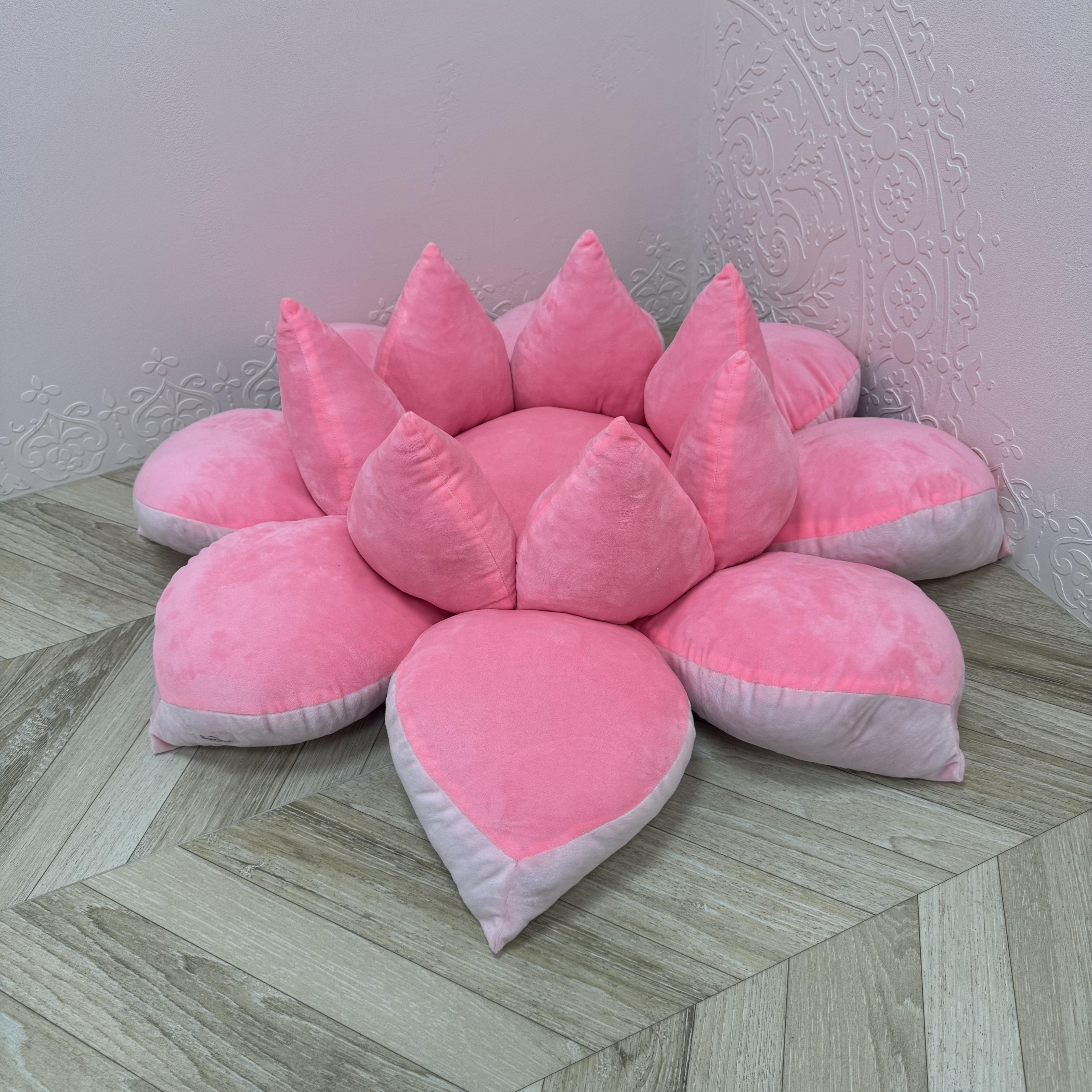 Лежак для котів та собак Comfort Home Lotus плюшевий Ø100 cм