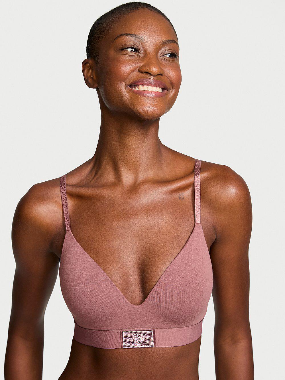 Бюстгальтер без косточек Victoria's Secret 75С Бежевый (26947147)