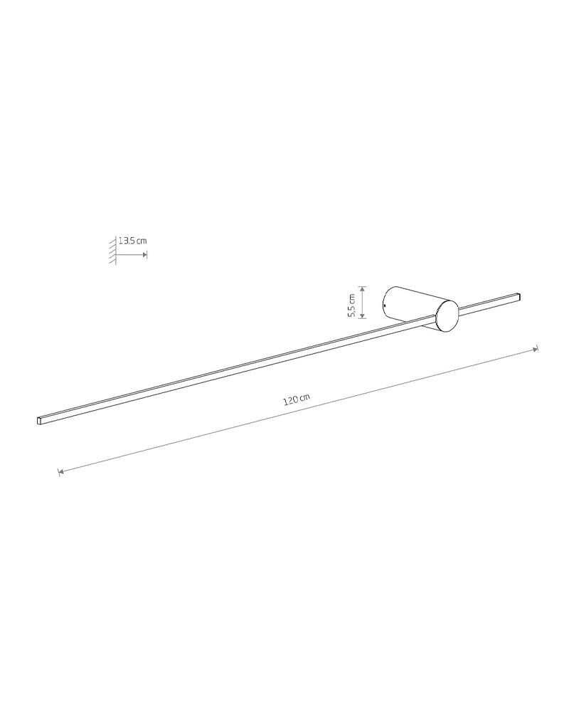 Бра Nowodvorski 11382 Saber LED L 1x16W 4000K 570Lm IP20 Silk Olive (21822274) - фото 7