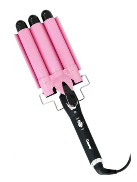 Плойка для волос Gemei GM1956 тройная с керамическими покрытиями Pink (ML-04743)