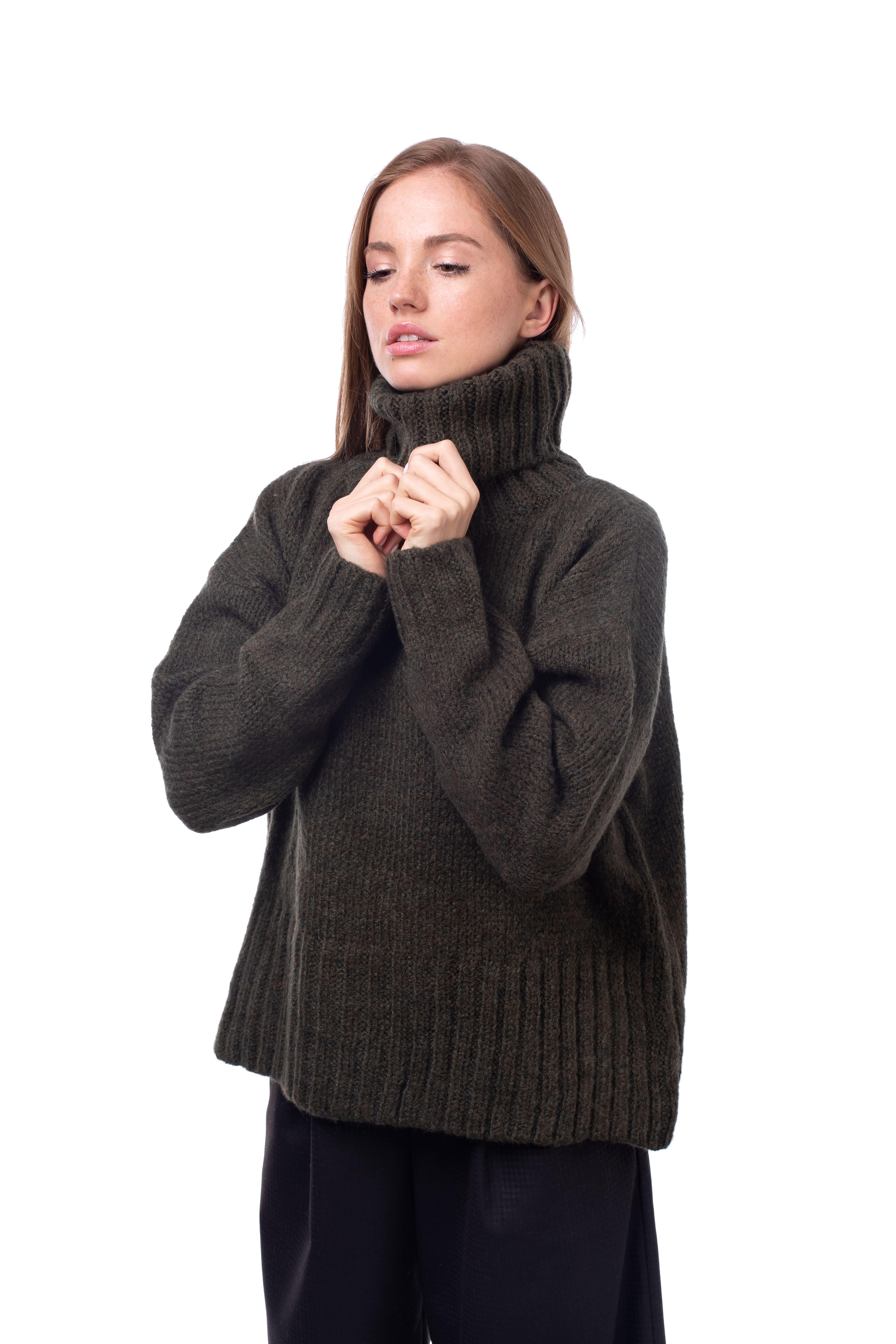 Джемпер женский Bakhur oversize Темно-оливковый (3217) - фото 2