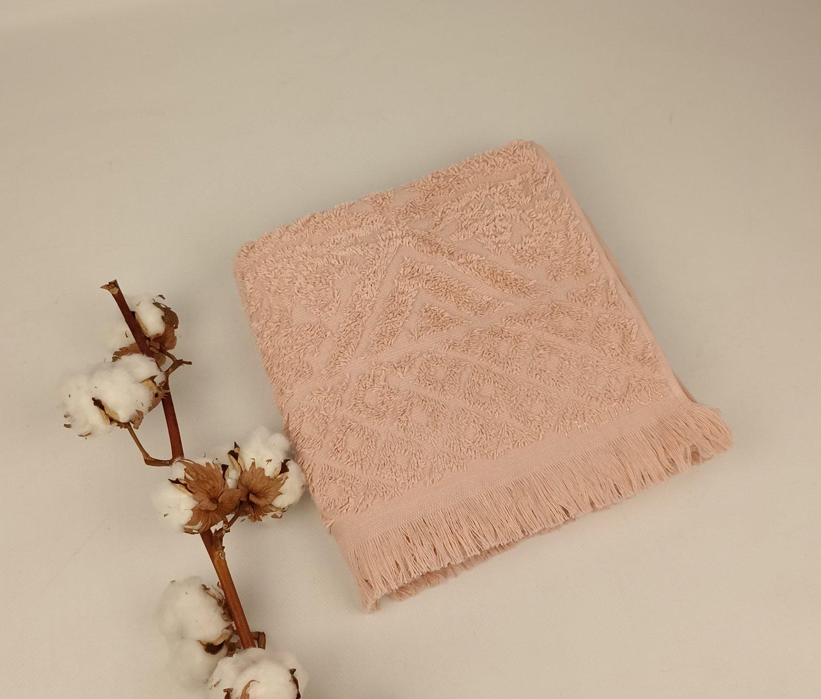 Полотенце Philippus Delux Cotton Puket 50х90 см Пудровый (Е949)