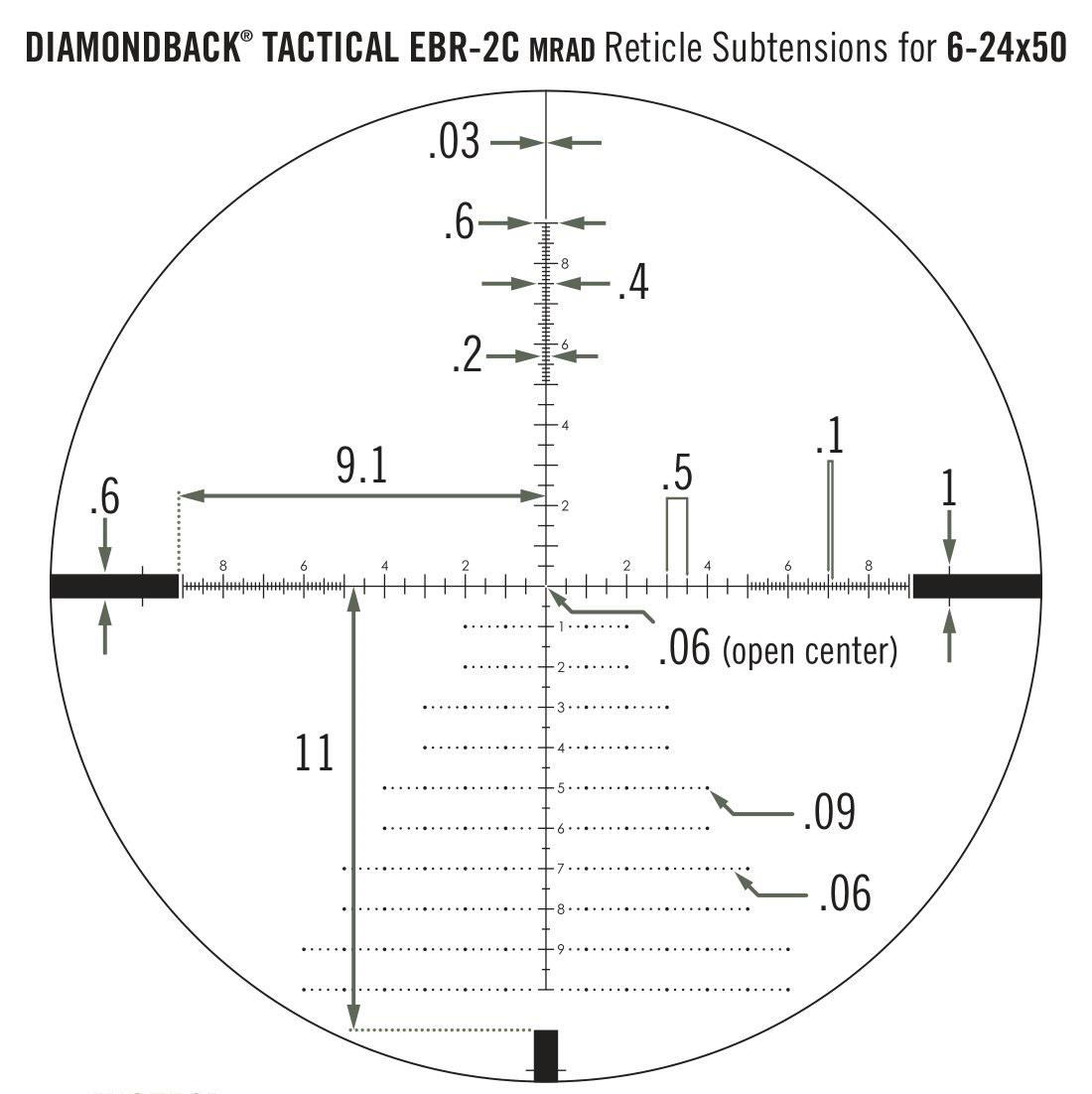 Оптический прицел Vortex Diamondback Tactical FFP 6-24x50 EBR-2C MRAD (DBK-10029) - фото 5