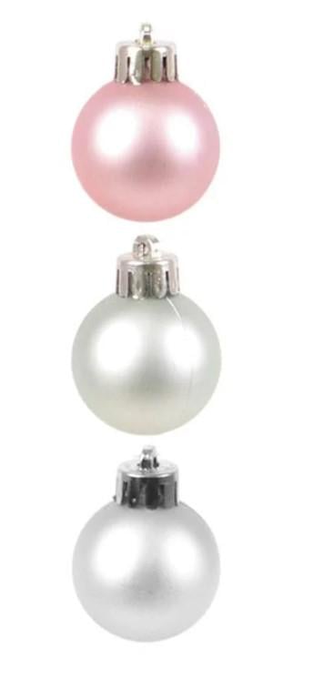 Набор шаров пластиковых новогодних микс 16 шт. D-3 см (43105)