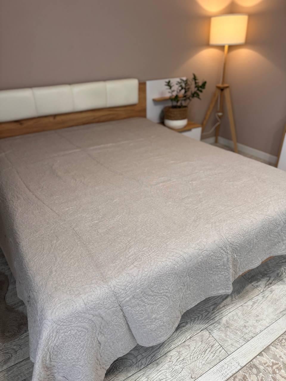 Плед муслиновый 200х230 см Темно-бежевый (П4К-M-muslin04-03)