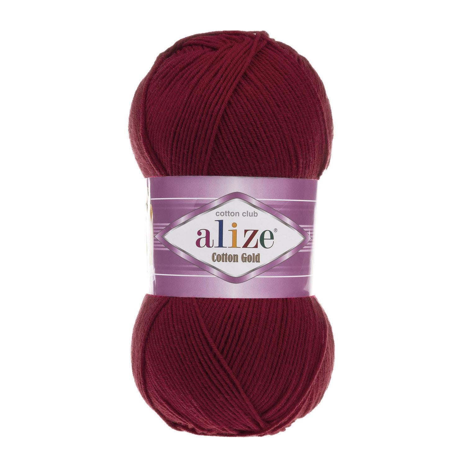 Пряжа Alize Cotton Gold 390 вишня (6414)