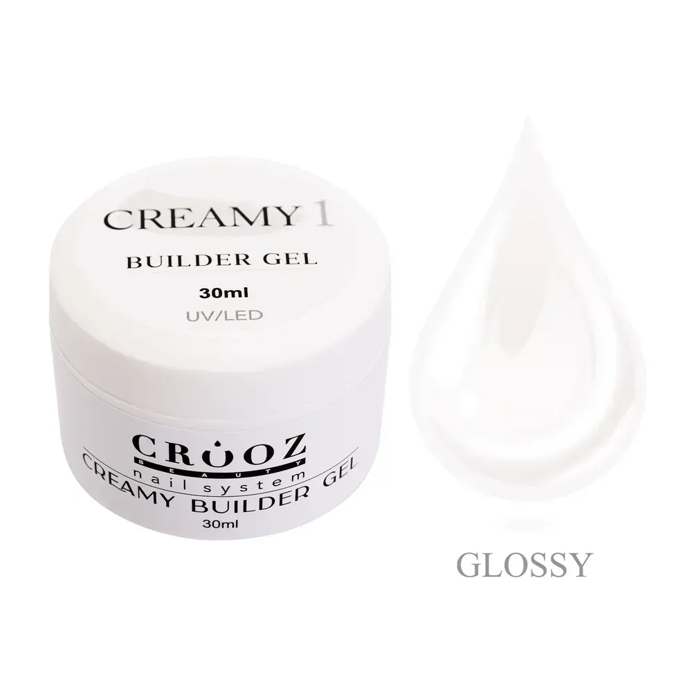 Гель для наращивания Crooz Creamy Builder Gel 30 мл №1 Прозрачный