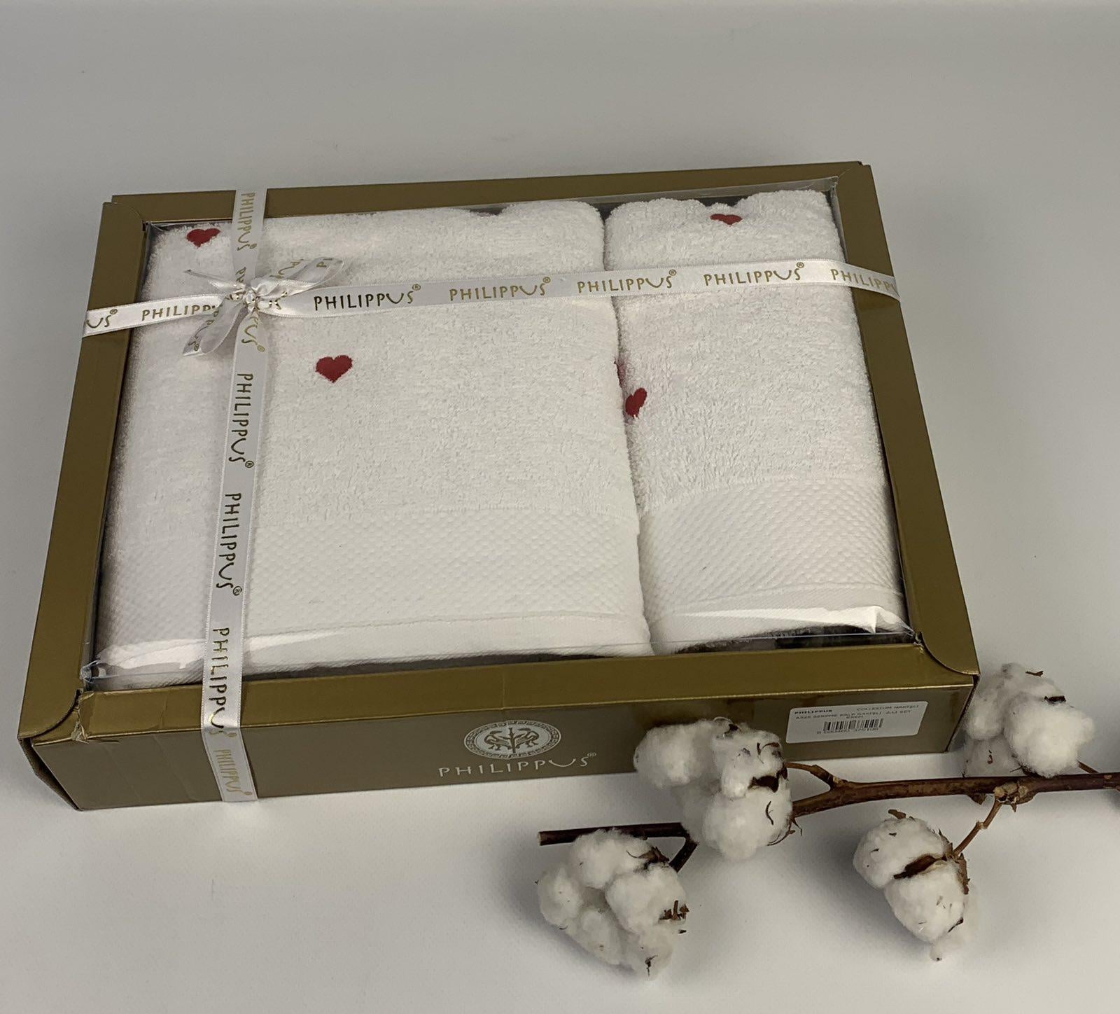 Набор полотенец Philippus Serpme Kalp A325 2 шт. Кремовый (CN30490)