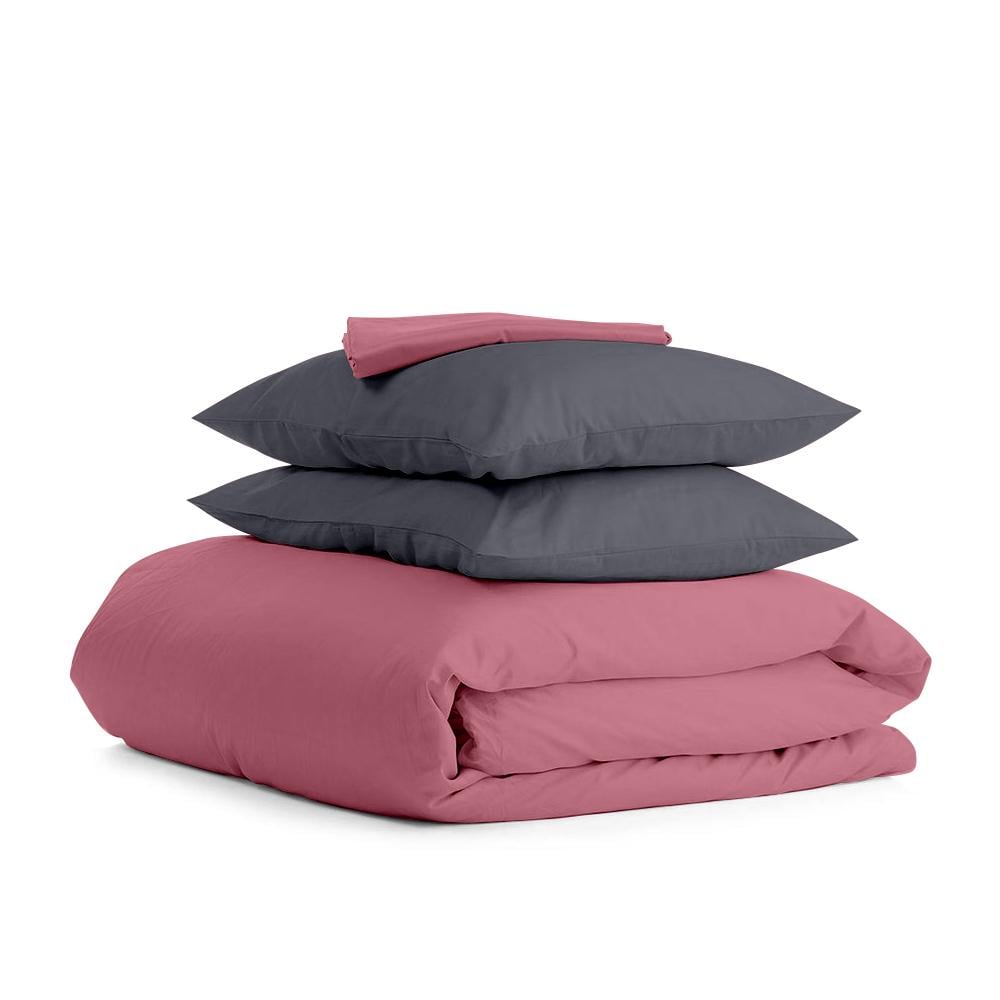 Комплект евро постельного белья Cosas Satin Pudra Grey-P 200х220 см (4822054075775)