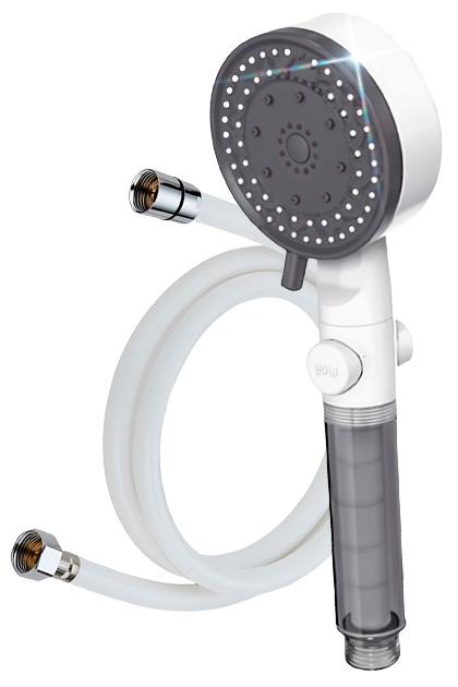 Душевой набор BRS лейка массажная 10 режимов/шланг силиконовый 150 см White (552917016)