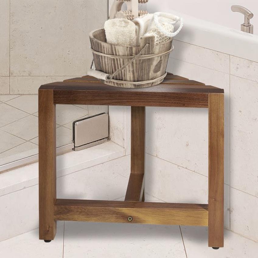 Табурет для ванной из дерева Солид Корица (ТВН-000133)