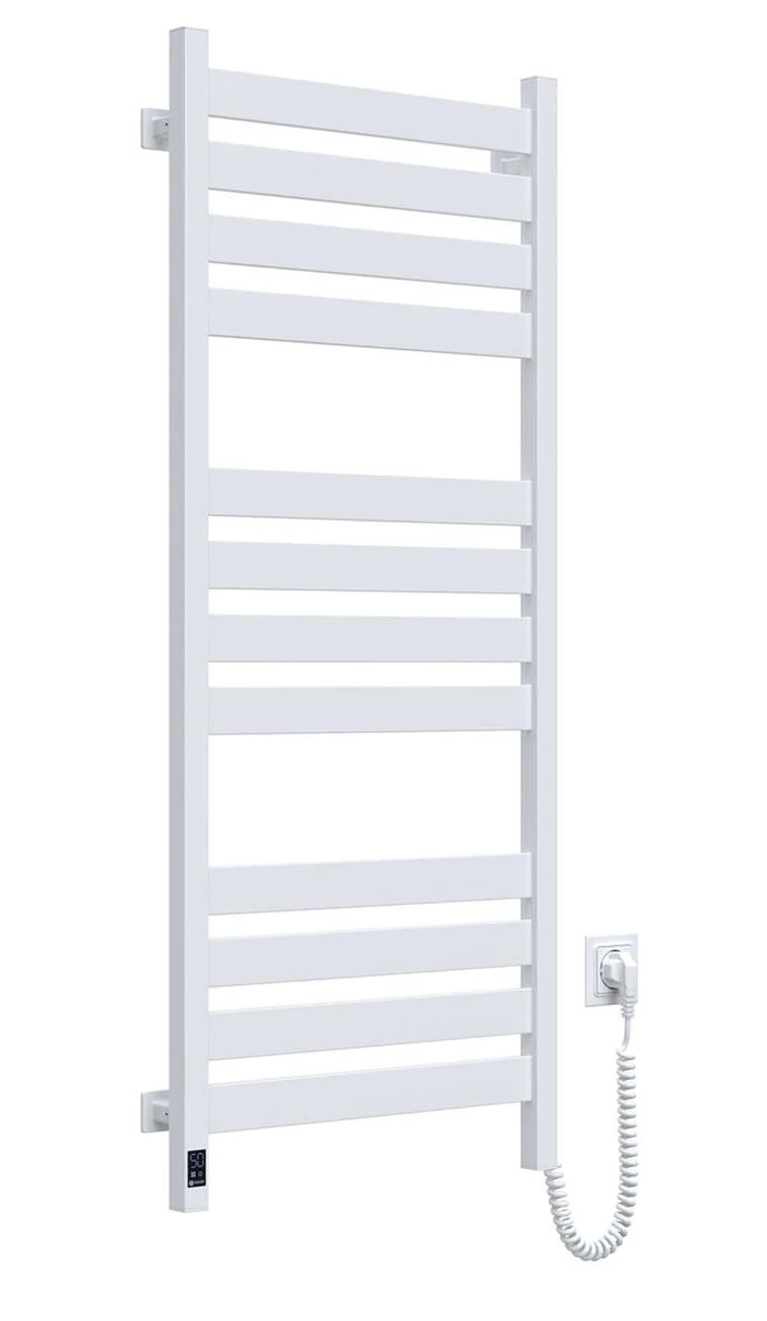 Полотенцесушитель электрический Navin Largo Sensor с Wi-Fi шнур справа из углеродистой стали 500х1200 мм Белый бархат (1299)