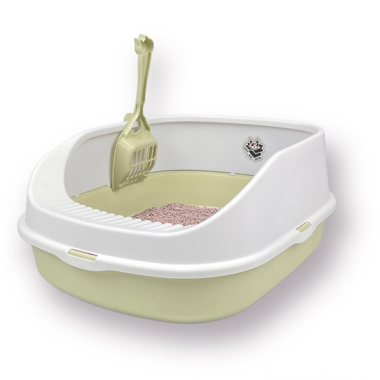 Лоток для котов CAT IN BOX с лопаткой 48х38х20 см Зеленый (18553034) - фото 6 Лоток для котов CAT IN BOX с лопаткой 48х38х20 см Зеленый (18553034) - фото 6