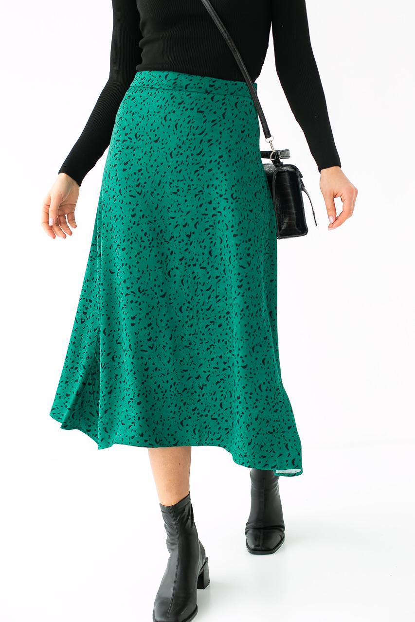 Юбка миди Crep M Зеленый (9506008)