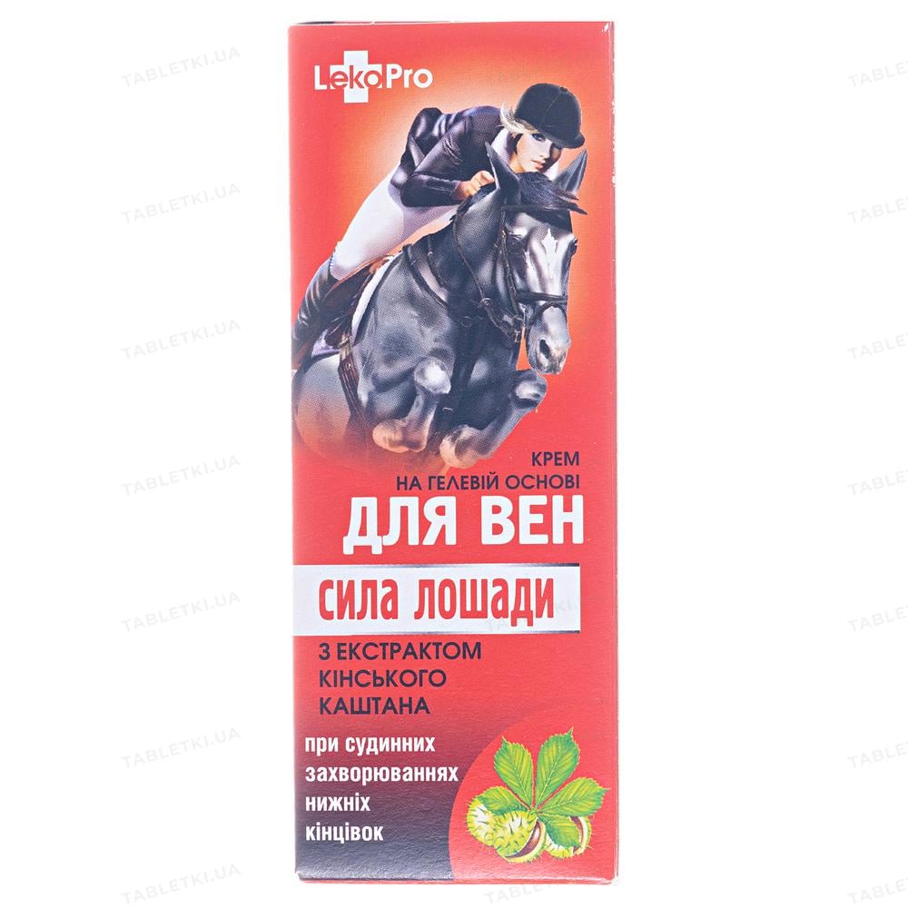 Крем-гель для вен LekoPro Сила коня з екстрактом кінського каштана 75 мл (2296434473) - фото 2 Крем-гель для вен LekoPro Сила коня з екстрактом кінського каштана 75 мл (2296434473) - фото 2