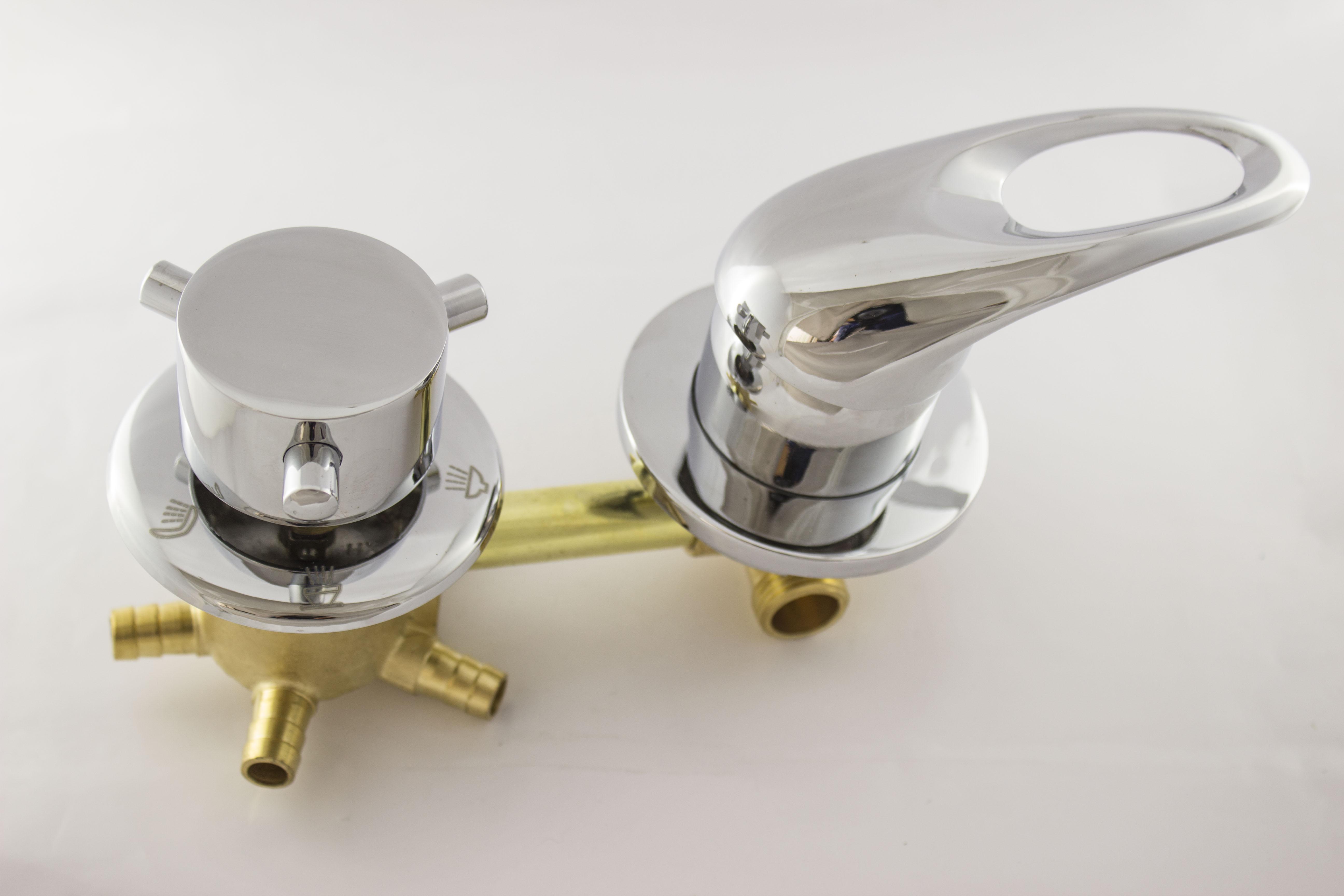 Змішувач для душової кабіни на п'ять положень з штуцерами і 10 см по центрам (С-5\10) - фото 8 Змішувач для душової кабіни на п'ять положень з штуцерами і 10 см по центрам (С-5\10) - фото 8