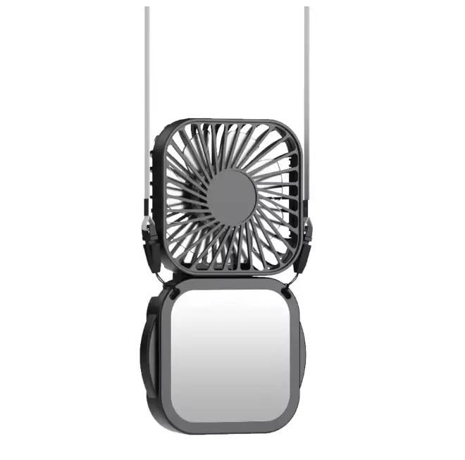 Вентилятор портативный mini-8 аккумуляторный 3 режима USB зарядка Черный (627228)