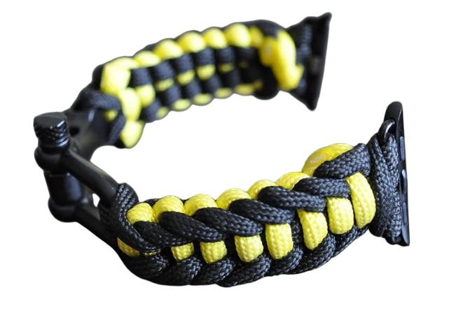 Ремінець Primo Spark з паракорду для Apple Watch 42/44 мм Black/Yellow (569237802)