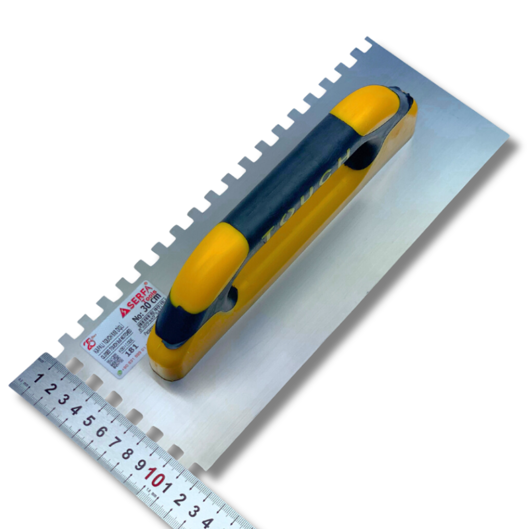 Гладила зубчатая штукатурная Closed Touch Handle 30 см зуб 8 мм Желтый (181) - фото 4