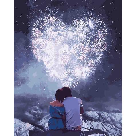 Картина по номерам Идейка Люди Люди Влюбленные сердца 40х50 см в термопакете (КНО4527-mt)