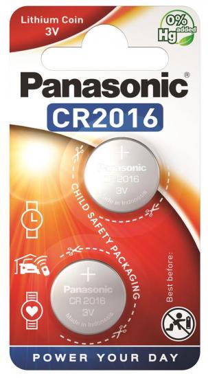 Батарейки литиевые Panasonic CR2016 2 шт. (ERC-CR-2016EL/2B)