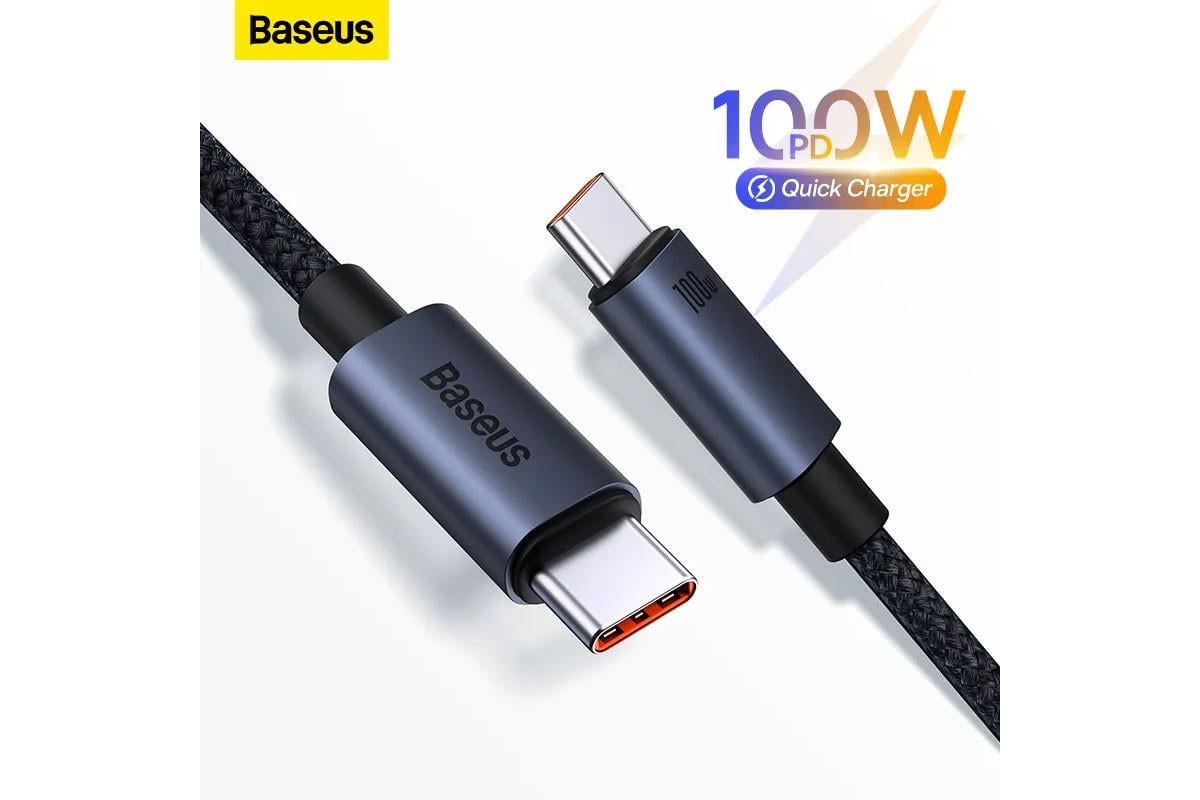 Кабель быстрая зарядка 100W PD 5A Baseus Type-C to Type-C (23373340) - фото 8