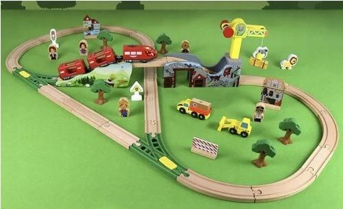 Іграшка велика дерев'яна залізнична колія - фото 6 Іграшка велика дерев'яна залізнична колія - фото 6