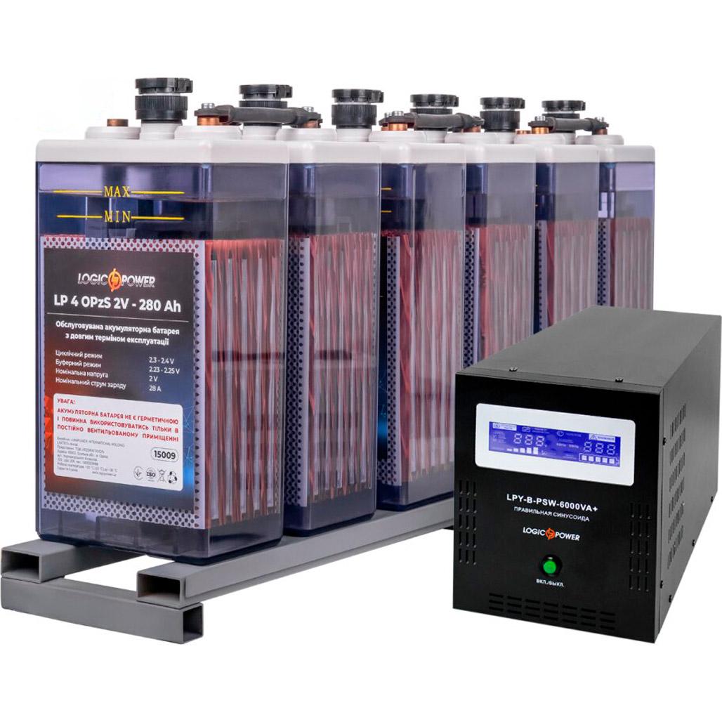 Источник бесперебойного питания LogicPower UPS B6000VA и 24 шт. АКБ LP 4 OPzS 2V 280Ah (19672)
