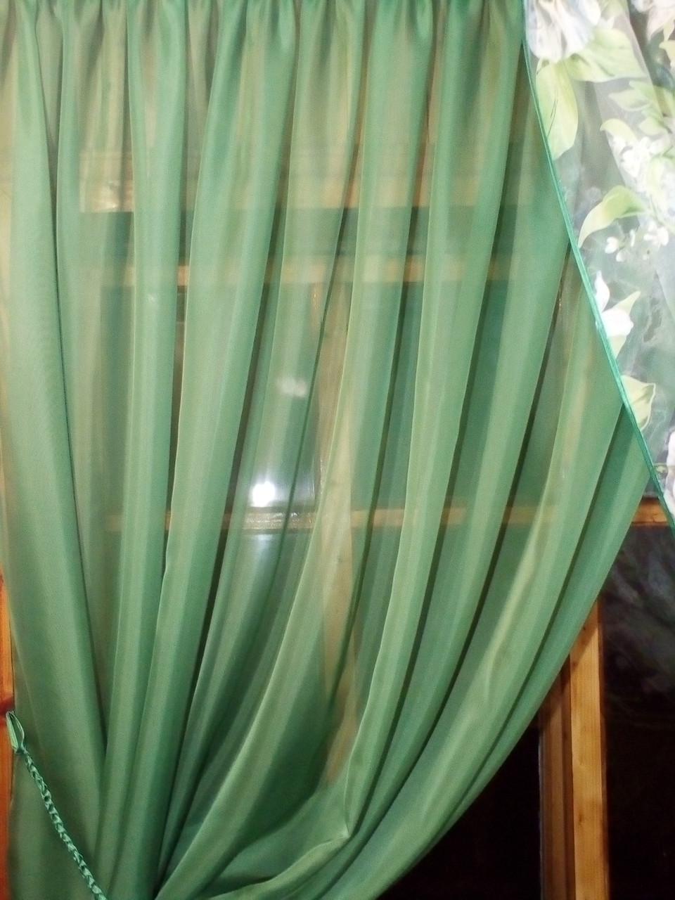 Тюль Вероника лесная 170х500 см Яблочное цветение/Зеленый (1652856628) - фото 3 Тюль Вероника лесная 170х500 см Яблочное цветение/Зеленый (1652856628) - фото 3